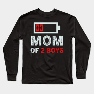 Mom Of 2 Boys Long Sleeve T-Shirt